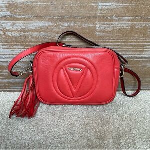 Valentino Signature Mia Crossbody Purse Poppy Red Preppy Classy Summer Tassel